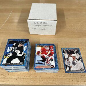 1993-94 Score Hockey High Series Set (497-662)   Osgood & Thibault Rookies